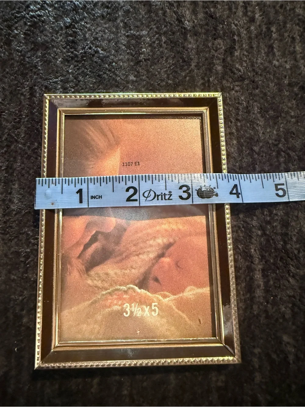 Bronze Decorative Beaded 3½ x 5 Picture Frame